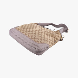 Pre-owned Gucci New Jackie Beige x Purple canvas×leather 246907 shoulderbag | stylenewstar