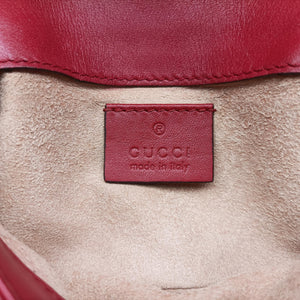 Pre-owned Gucci GG Marmont Red Leather 476433 shoulderbag | stylenewstar
