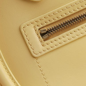 Pre-owned Celine Luggage Micro shopper Yellow Leather handbag | stylenewstar