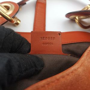 Pre-owned Gucci New Jackie Orange Suede 20888 handbag | stylenewstar