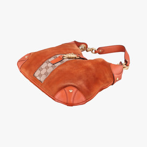 Pre-owned Gucci New Jackie Orange Suede 20888 handbag | stylenewstar