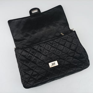 Pre-owned Chanel 2.55 Classic Flap Black Leather A46213 shoulderbag | stylenewstar