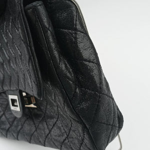 Pre-owned Chanel 2.55 Classic Flap Black Leather A46213 shoulderbag | stylenewstar