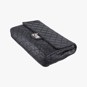 Pre-owned Chanel 2.55 Classic Flap Black Leather A46213 shoulderbag | stylenewstar