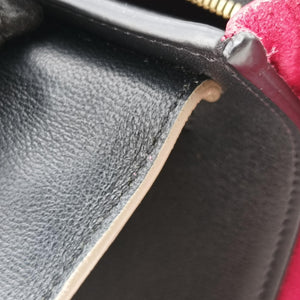 Vintage Celine Trapeze Beige×black×pink Suede × leather shoulderbag | stylenewstar