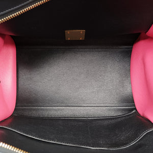 Vintage Celine Trapeze Beige×black×pink Suede × leather shoulderbag | stylenewstar