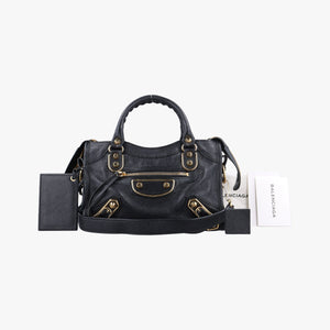 Pre-owned Balenciaga Classic City Black lambskin shoulderbag | stylenewstar