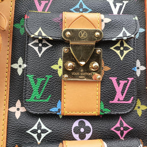 Pre-owned Louis Vuitton Keepall 45 noir Monogram Multicolor M92640 handbag | stylenewstar