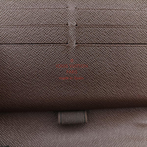 Pre-owned Louis Vuitton Zippy EBENE Damier Canvas N41661 long-wallet | stylenewstar
