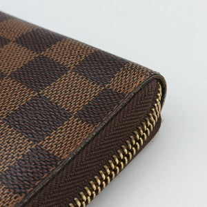 Pre-owned Louis Vuitton Zippy EBENE Damier Canvas N41661 long-wallet | stylenewstar