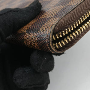 Pre-owned Louis Vuitton Zippy EBENE Damier Canvas N41661 long-wallet | stylenewstar