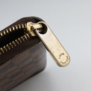 Pre-owned Louis Vuitton Zippy EBENE Damier Canvas N41661 long-wallet | stylenewstar