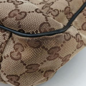Secondhand Gucci Guccissima GG Twins Beige × Black canvas×leather 232957 handbag | stylenewstar