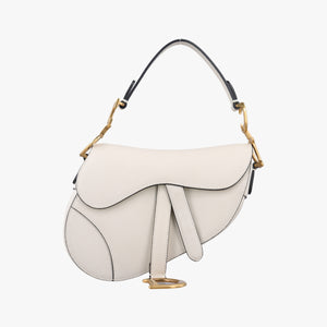 Pre-owned Christian Dior Saddle White Leather handbag | stylenewstar
