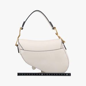 Pre-owned Christian Dior Saddle White Leather handbag | stylenewstar