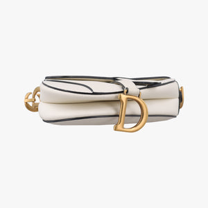 Pre-owned Christian Dior Saddle White Leather handbag | stylenewstar