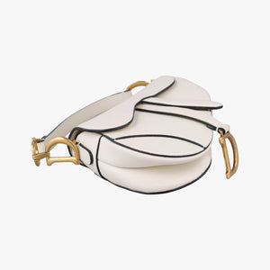 Pre-owned Christian Dior Saddle White Leather handbag | stylenewstar
