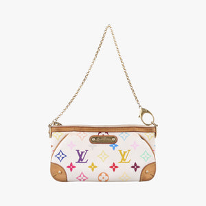 Vintage Louis Vuitton Pochette Mira MM Pouch white Monogram Multicolor M60096 shoulderbag | stylenewstar