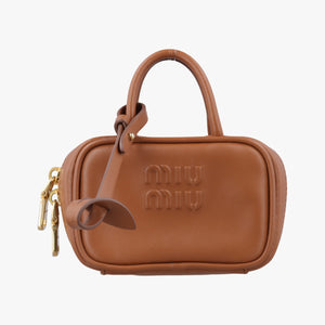 Pre-owned Miu Miu Beau Micro Brown Leather handbag | stylenewstar