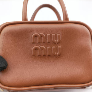 Pre-owned Miu Miu Beau Micro Brown Leather handbag | stylenewstar