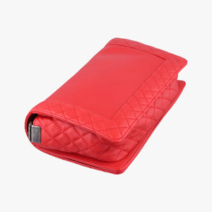 Pre-owned Chanel BOY CHANEL Red Leather A67948 shoulderbag | stylenewstar