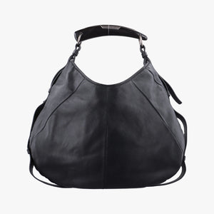 Pre-owned Yves Saint Laurent Mombasa Black Leather 95363 shoulderbag | stylenewstar