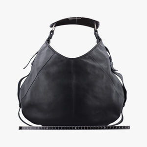Pre-owned Yves Saint Laurent Mombasa Black Leather 95363 shoulderbag | stylenewstar