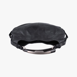 Pre-owned Yves Saint Laurent Mombasa Black Leather 95363 shoulderbag | stylenewstar