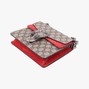 Pre-owned Gucci Dionysus beige×red PVC coated canvas×suede 421970 shoulderbag | stylenewstar