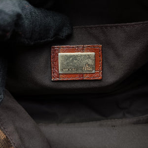 Pre-owned Fendi Zucca Brown canvas 8BH156 shoulderbag | stylenewstar