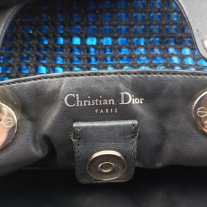 Vintage Christian Dior Diorissimo Blue×Multicolour Tweed shoulderbag | stylenewstar