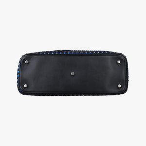 Vintage Christian Dior Diorissimo Blue×Multicolour Tweed shoulderbag | stylenewstar