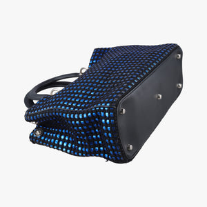 Vintage Christian Dior Diorissimo Blue×Multicolour Tweed shoulderbag | stylenewstar