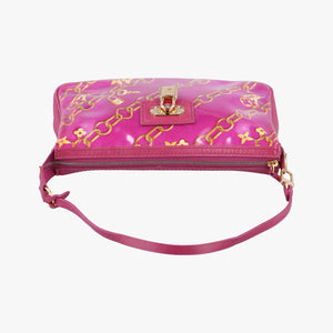 Pre-owned Louis Vuitton Charm Pochette Accessoires pink×multicolor leather×vinyl M95160 shoulderbag | stylenewstar