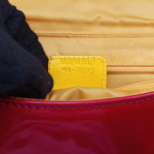 Secondhand Christian Dior Maris Pearl Orange Red patent shoulderbag | stylenewstar
