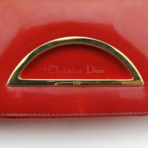 Secondhand Christian Dior Maris Pearl Orange Red patent shoulderbag | stylenewstar