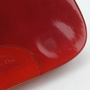 Secondhand Christian Dior Maris Pearl Orange Red patent shoulderbag | stylenewstar