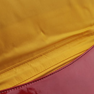 Secondhand Christian Dior Maris Pearl Orange Red patent shoulderbag | stylenewstar