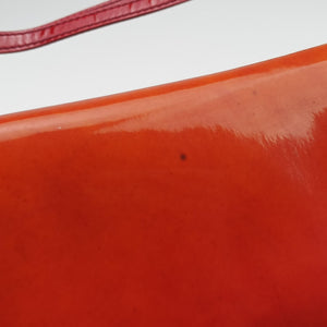Secondhand Christian Dior Maris Pearl Orange Red patent shoulderbag | stylenewstar