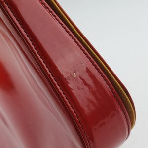 Secondhand Christian Dior Maris Pearl Orange Red patent shoulderbag | stylenewstar
