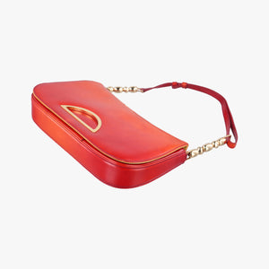Secondhand Christian Dior Maris Pearl Orange Red patent shoulderbag | stylenewstar