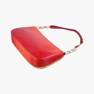 Secondhand Christian Dior Maris Pearl Orange Red patent shoulderbag | stylenewstar