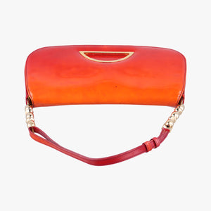 Secondhand Christian Dior Maris Pearl Orange Red patent shoulderbag | stylenewstar