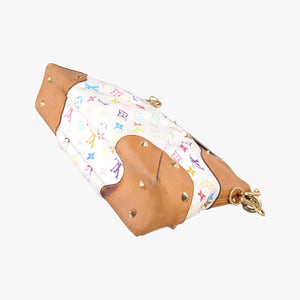 Secondhand Louis Vuitton JUDY MM white Monogram Multicolor M40255 shoulderbag | stylenewstar