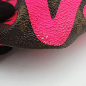 Secondhand Louis Vuitton Neverfull GM Pink × Brown Monogram Graffiti M93701 handbag | stylenewstar