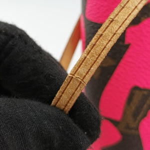 Secondhand Louis Vuitton Neverfull GM Pink × Brown Monogram Graffiti M93701 handbag | stylenewstar