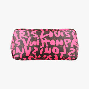 Secondhand Louis Vuitton Neverfull GM Pink × Brown Monogram Graffiti M93701 handbag | stylenewstar
