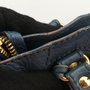 Vintage Balenciaga Giant City Blue lambskin shoulderbag | stylenewstar