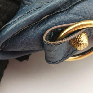 Vintage Balenciaga Giant City Blue lambskin shoulderbag | stylenewstar