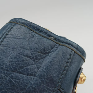 Vintage Balenciaga Giant City Blue lambskin shoulderbag | stylenewstar